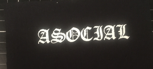 Asocial, logo - patch