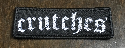 Crutches, embroidered logo - patch