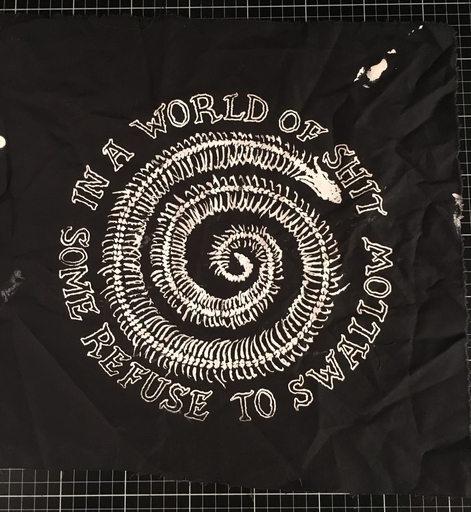 Voidfiller, in a world of shit some refuse to swallow - back patch