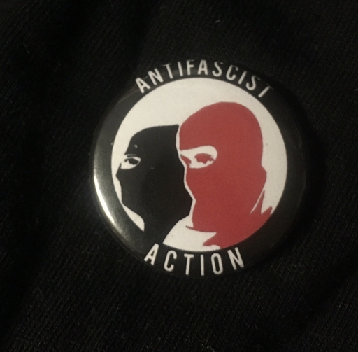 Antifascist Action, masked - 1” pins
