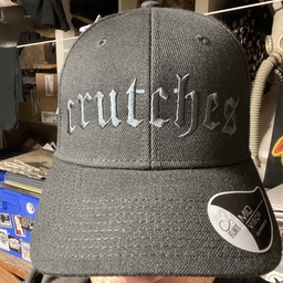 Crutches, black logo - embroidered cap
