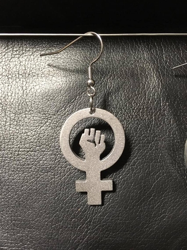 Feminist sign, small earring