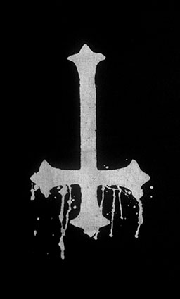 Inverted dripping cross - patch
