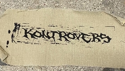 Kontrovers, black logo beige- patch