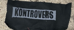 Kontrovers, block grey/black logo - patch