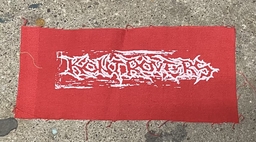 Kontrovers, white logo red - patch