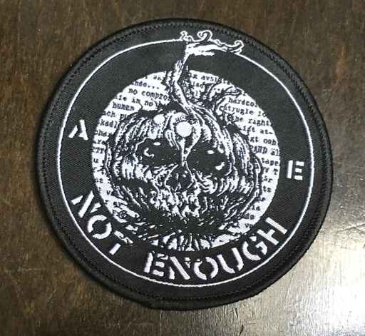 Not Enough, embroidered garlic logo - patch