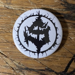 Swordwielder, S logo white - 1” pin